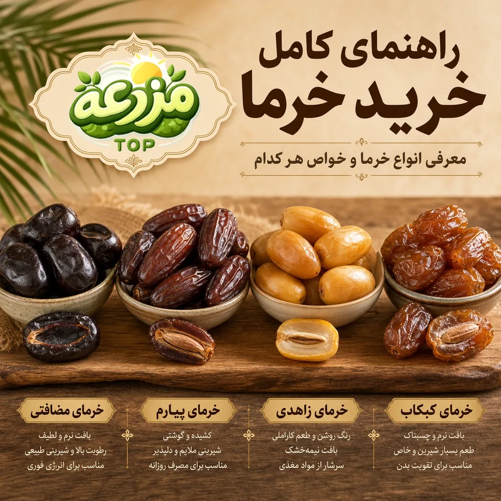 راهنمای کامل خرید خرما و معرفی انواع آن